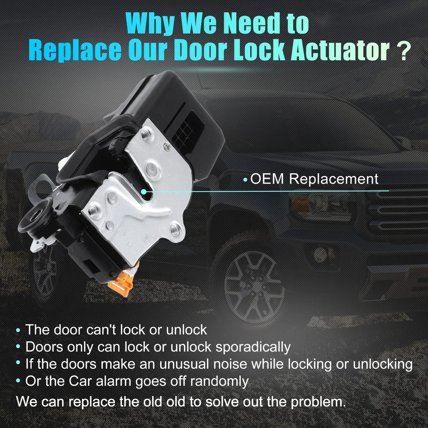 Rear Right Door Lock Actuator Motor for Chevy Malibu (2013-2015)