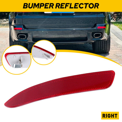 Set of 2 Rear Bumper Reflectors for BMW X5 E70 (2007–2010) Red