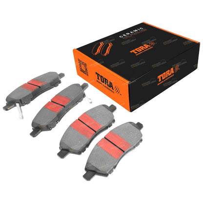 Set of 4 Front Ceramic Disc Brake Pads for Nissan Micra K13 (2010–2016)