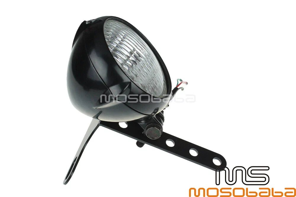 Black Adjustable Headlight Mount Bracket for BMW Harley Sportster Chopper Bobber