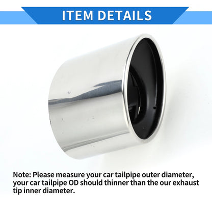 1 Pc Slant Cut Exhaust Tip 4.7" Inlet for Honda Accord (2008-2012)
