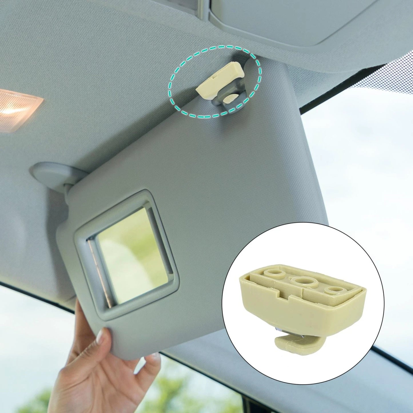 Visor Hook Clip Bracket for VW Golf Jetta Passat Beetle (1999–2005) 3B0857561A