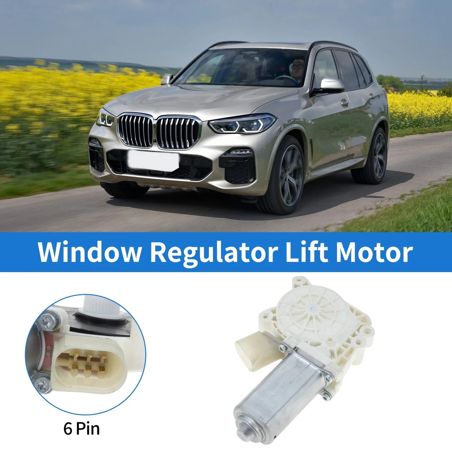 L6 Power Window Regulator Lift Motor for BMW X5 (2007-2013)