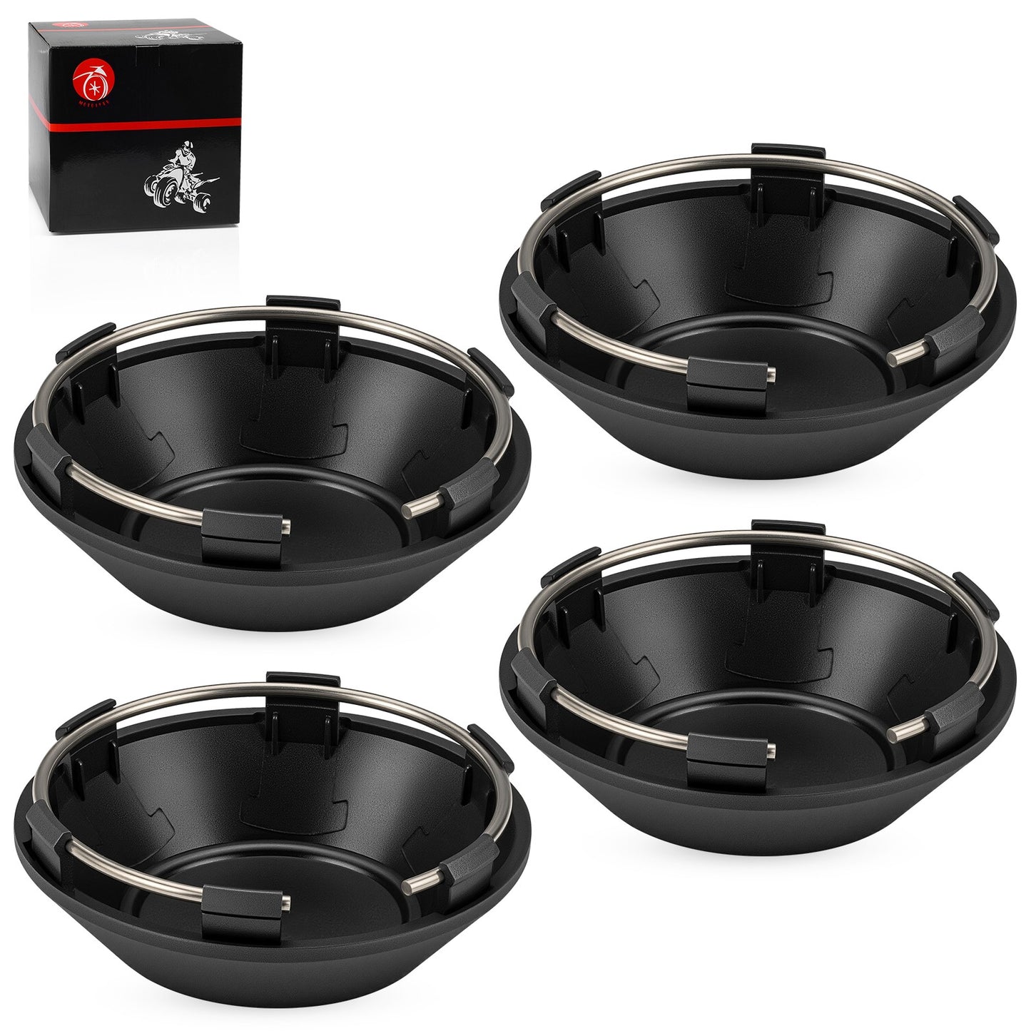 Set of 4 Center Hub Wheel Caps for Polaris RZR Turbo XP S (2019–2020)
