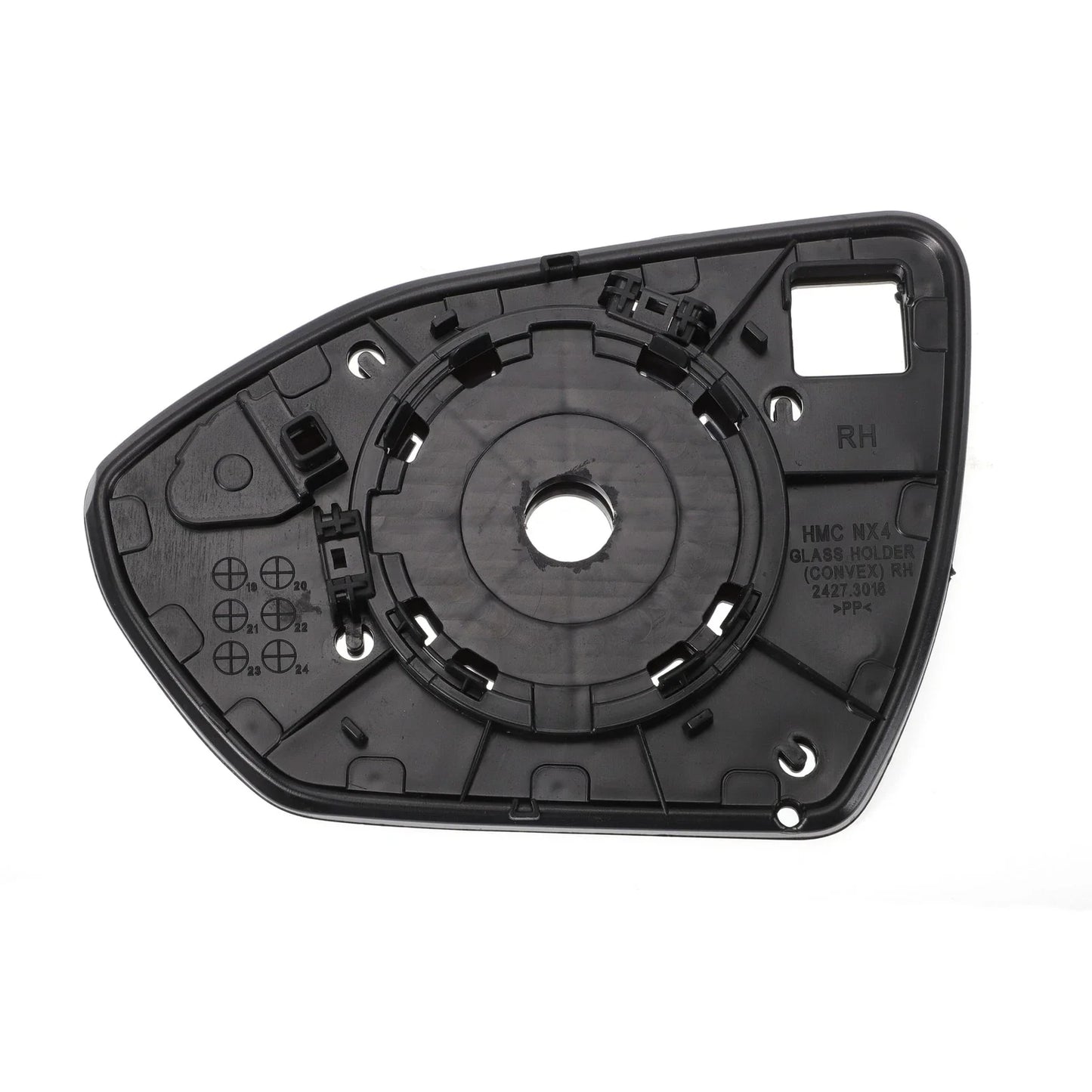 Right Side White Glass Mirror with Back Non-Heated for Hyundai Tucson (2022-2024)