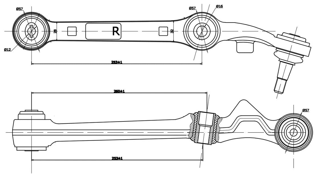 2X Front Lower Control Arm for Holden Calais (1997–2006)