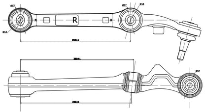 2X Front Lower Control Arm for Holden Calais (1997–2006)