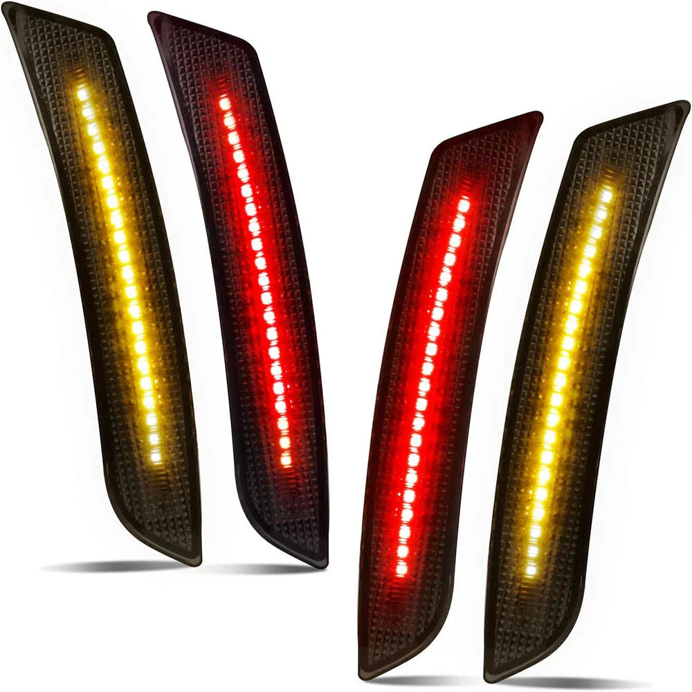4 x LED Bumper Side Marker Lights Smoked for Chevy Camaro (2016-2021)