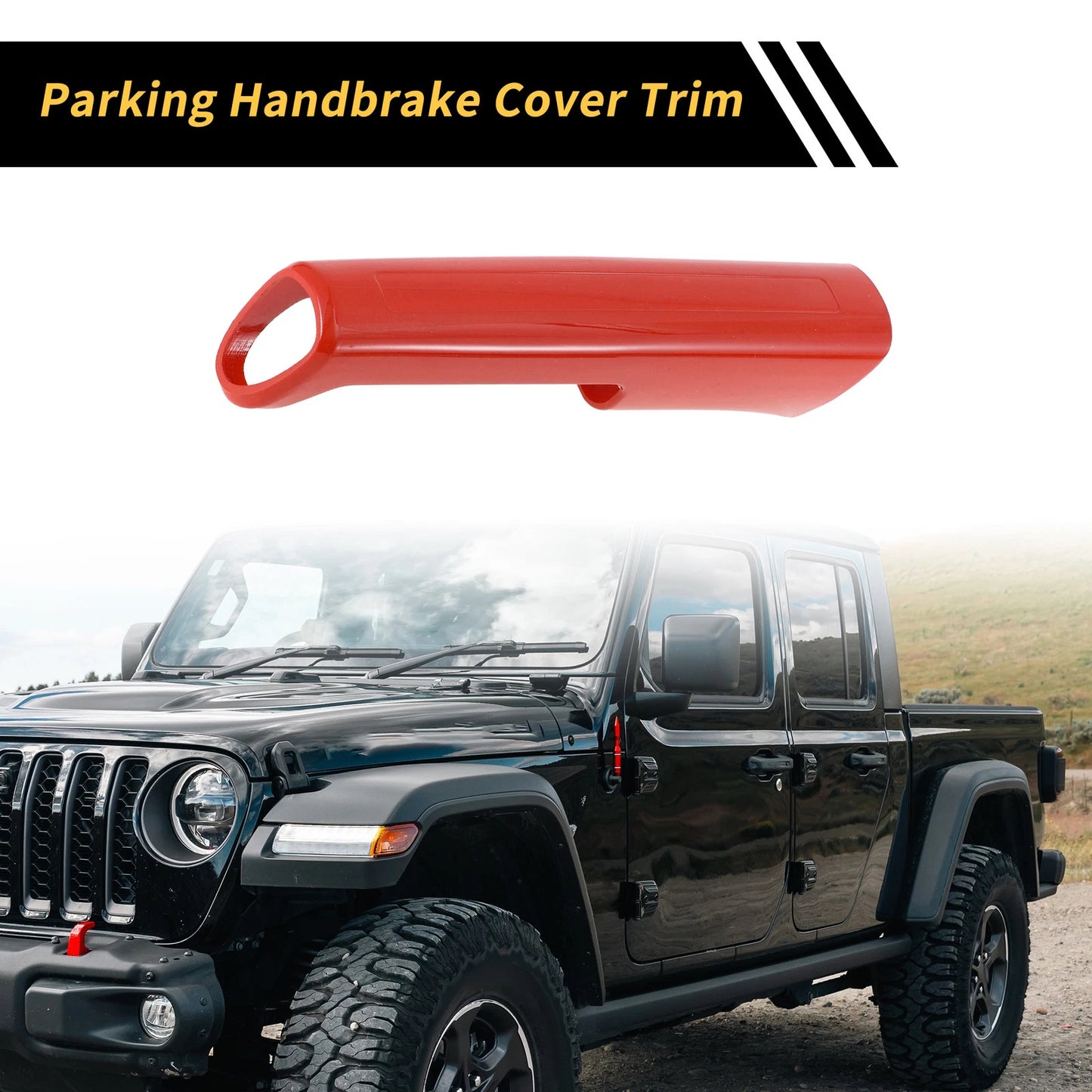 Parking Handbrake Cover Trim for Jeep Wrangler JK JKU (2011–2017) Red