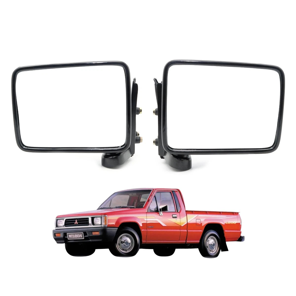 Side Door Mirror Pair for Mitsubishi L200 Dodge RAM 50 (1986–1996)