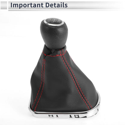 6 Speed Gear Shifter Knob with Cover for Chevrolet Cruze (2010–2015) Faux Leather