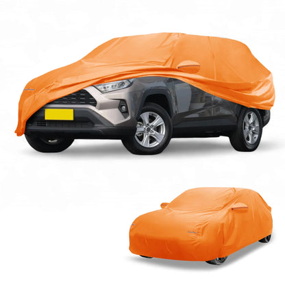 Waterproof Car Cover for Toyota RAV4 (210D-PU, Orange, All Weather)