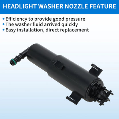 Set of 2 Headlight Washer Nozzles for BMW E90 325i (2004–2012) No.61677117845