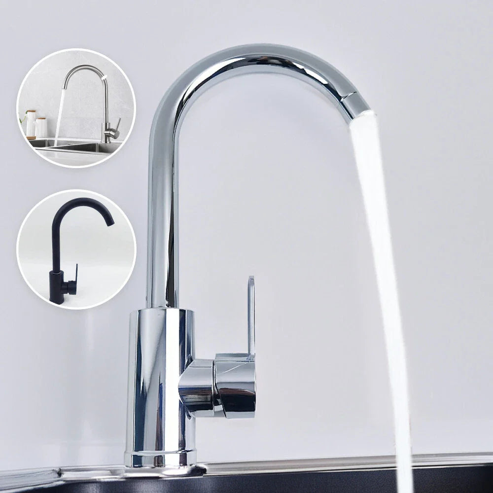 Durable Hot&Cold Stainless Steel Faucet Sink Mixer Sprayer Single-Handle