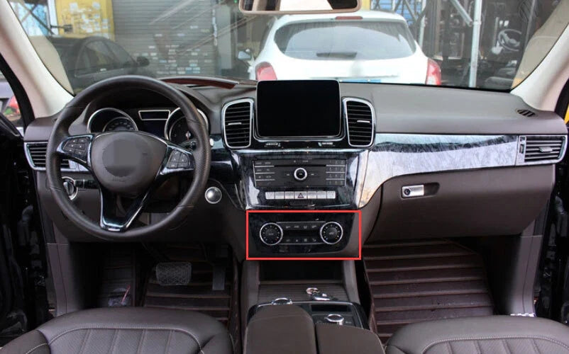 Console AC Switch Control Panel Trim Wood Grain for Benz GLE GLS (2016–2019)
