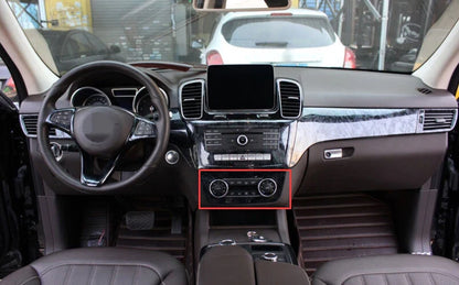 Console AC Switch Control Panel Trim Wood Grain for Benz GLE GLS (2016–2019)