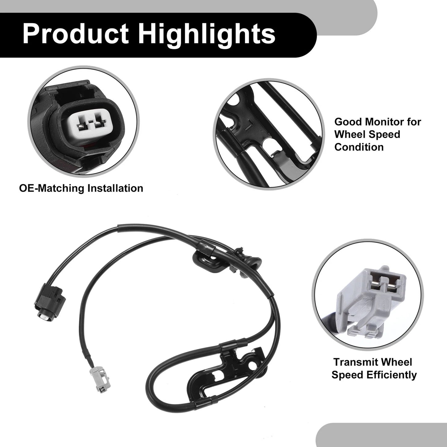 ABS Wheel Speed Sensor No. 8951633040 for Toyota Camry (2007–2009) Rear Left
