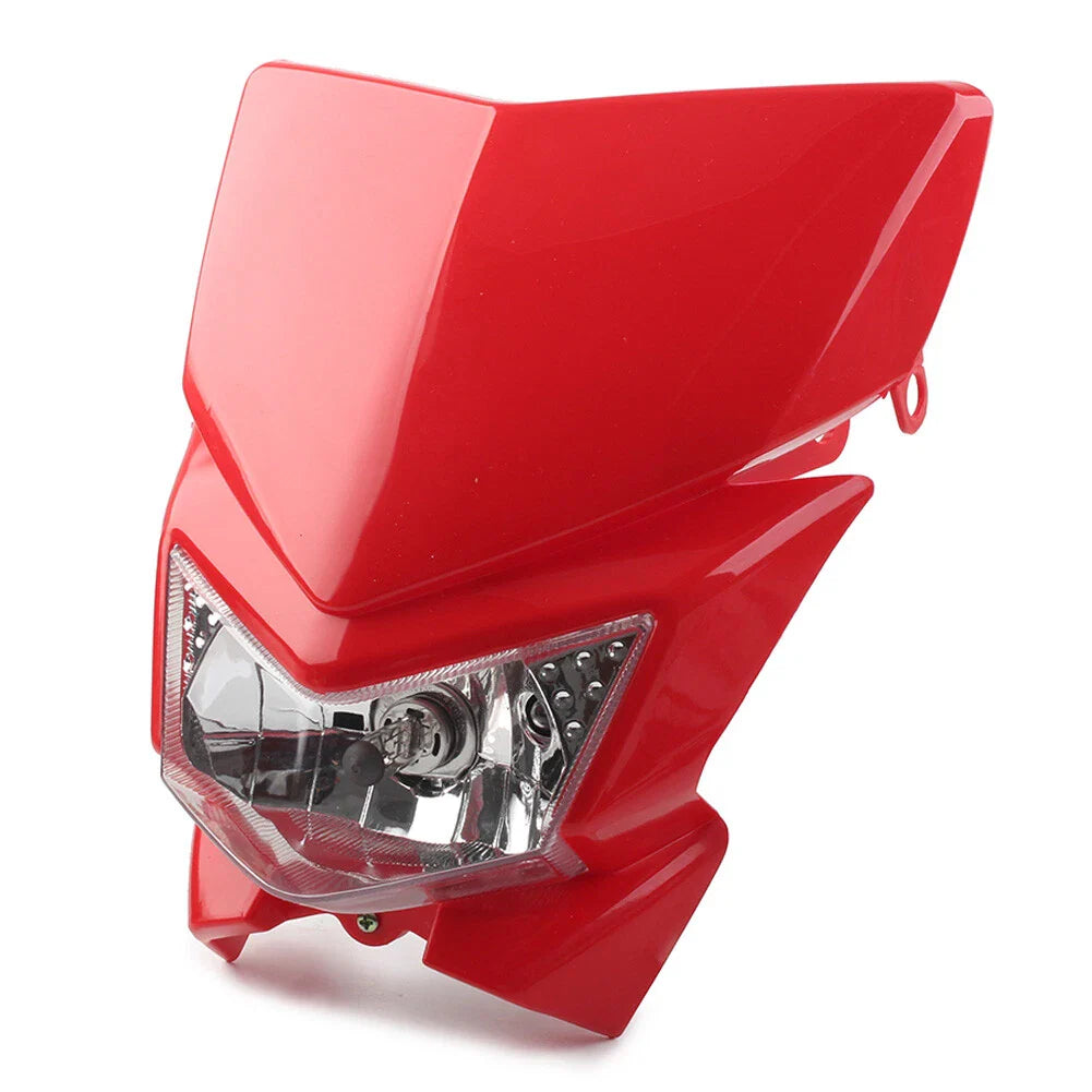 Headlight Lamp for MX Enduro Dirt Trail Bike 250cc Red