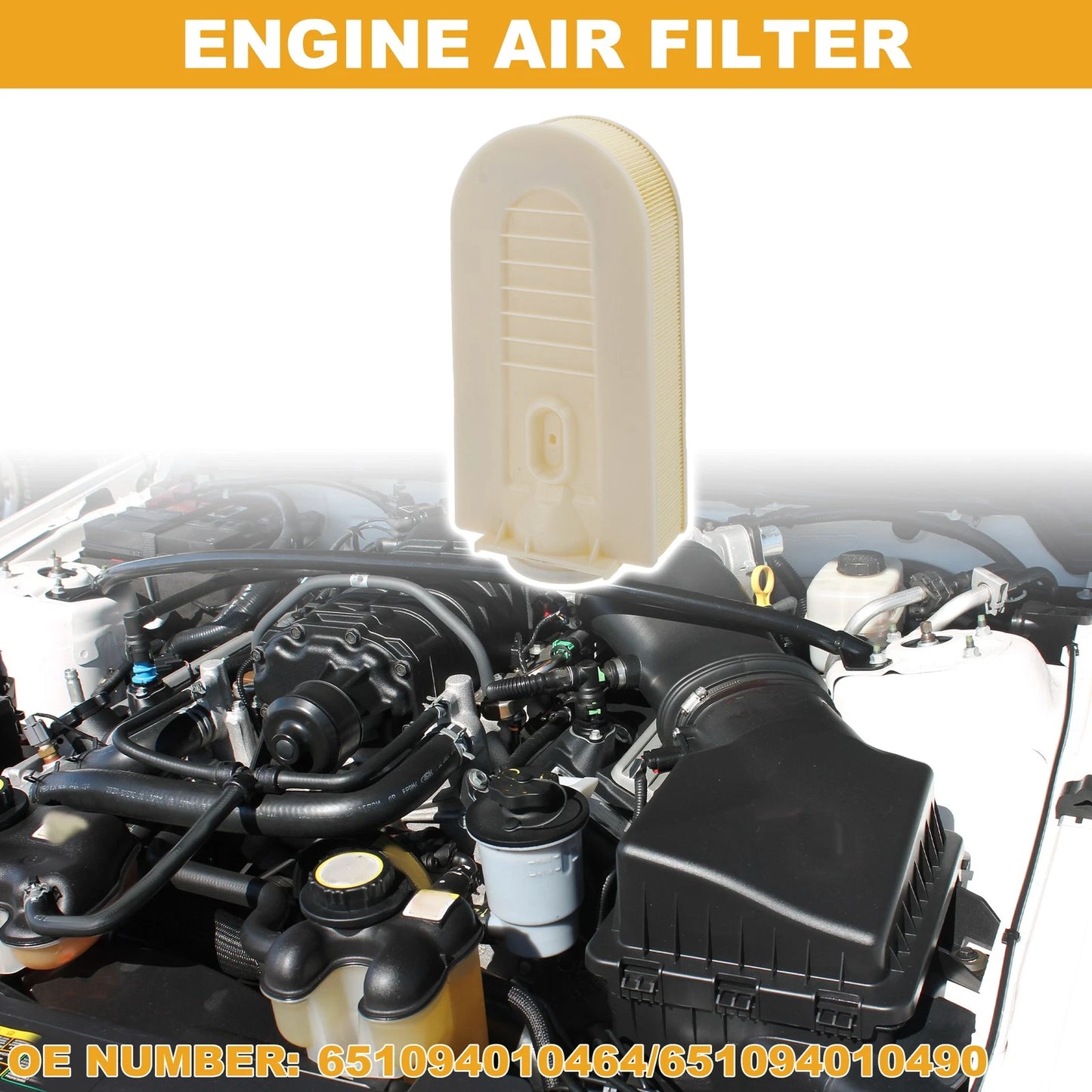 Car Engine Air Filter No. 6510940104 for Mercedes-Benz