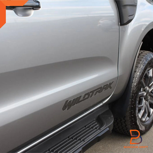Light Grey Silver Wildtrak Front Door Side Decal Sticker for Ford Ranger (15-18)