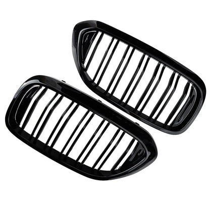2 x Double Bridge Radiator Grille for BMW 5 Series G30 G31 (2017-2019)