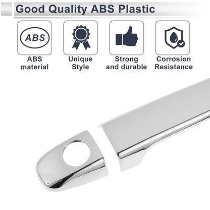 Door Handle Cover Trim for Toyota Prius (2010–2015) Silver Tone