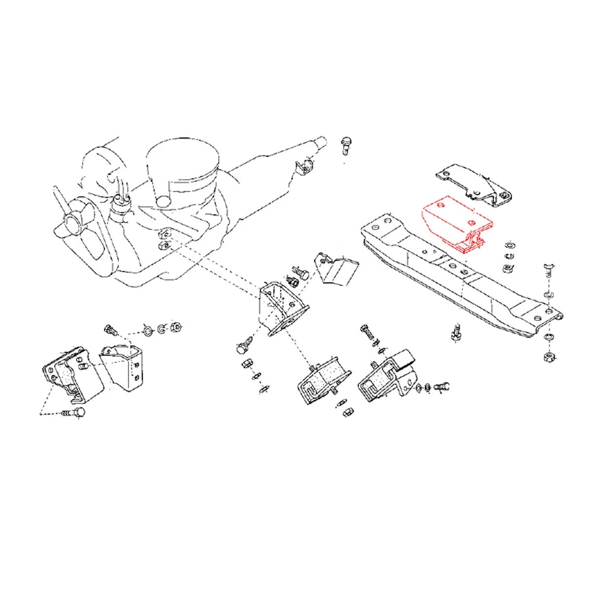 Rear Engine Mount for Nissan Datsun 720 1980-1986
