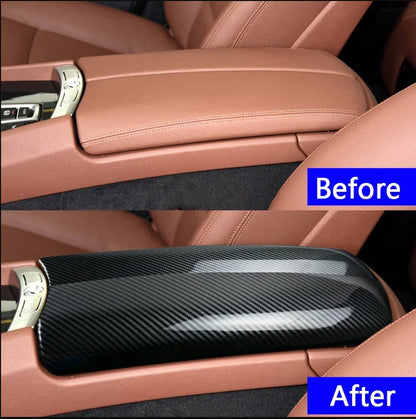 Carbon Fiber Center Console Armrest Box Cover Trim for BMW 5 Series GT (2010–2017)