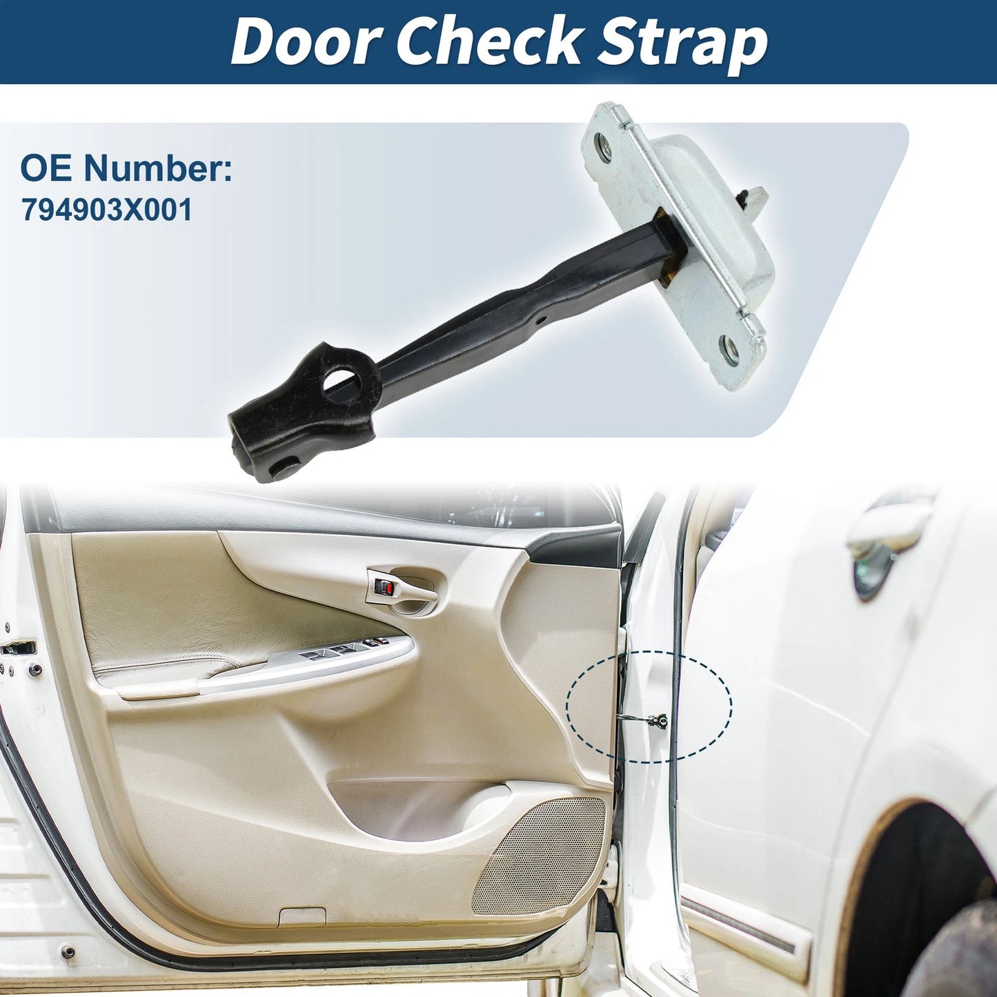 Rear Right Door Check Strap for Hyundai Elantra (2011–2016) No.794903X001