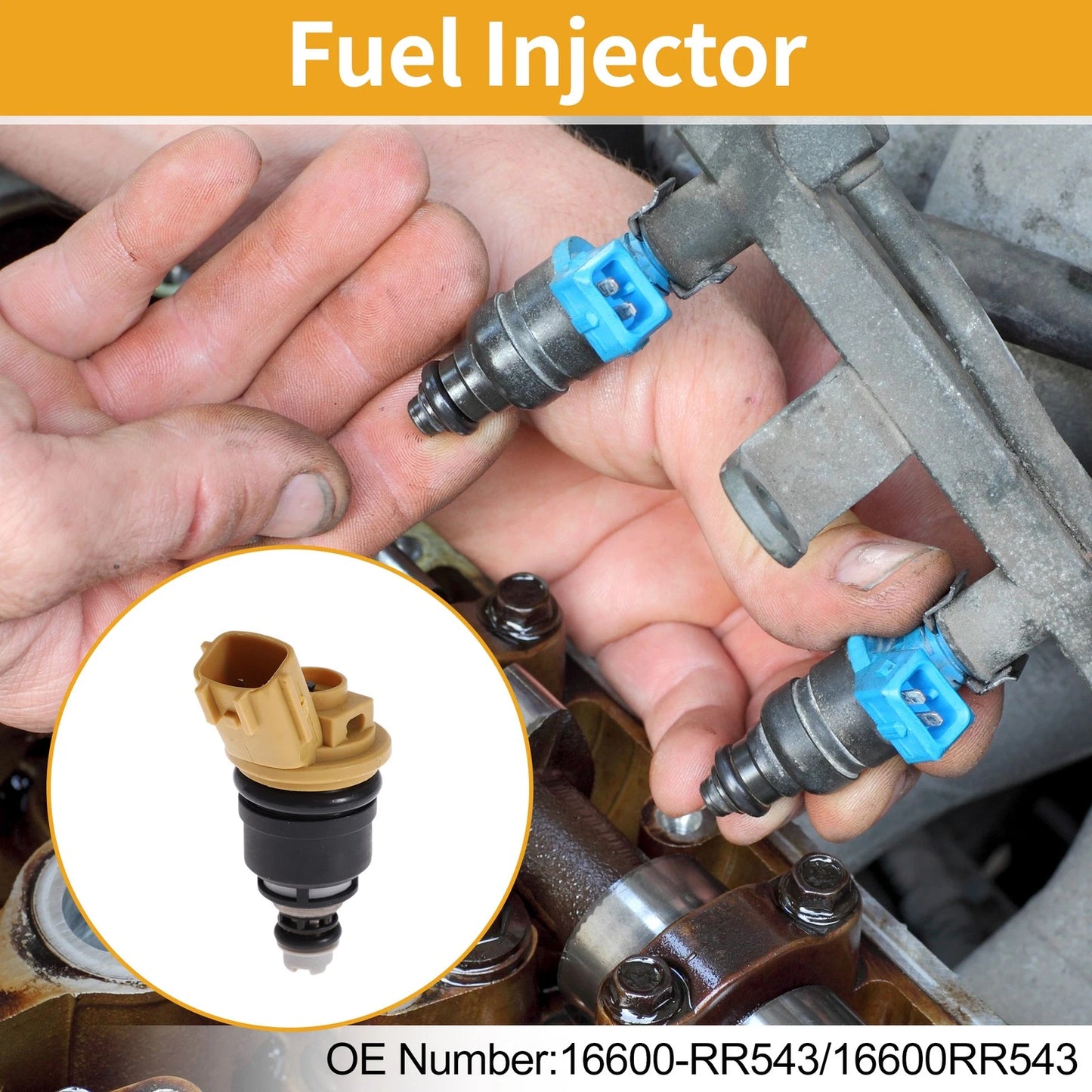 1 Pc Fuel Injector 16600RR543 for Nissan 300ZX Z32 SR20DET RB25DET VG30DETT KA24