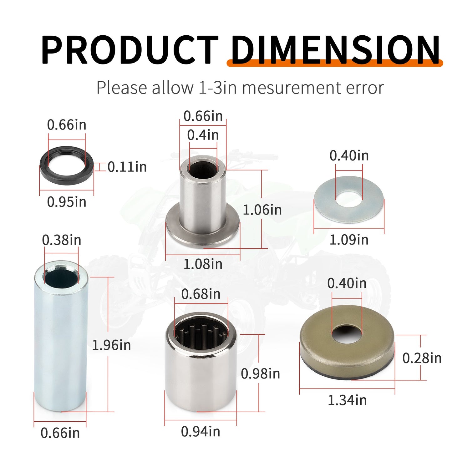 A-Arm Bushing Seal Kit for Kawasaki KFX400 (2003–2006)