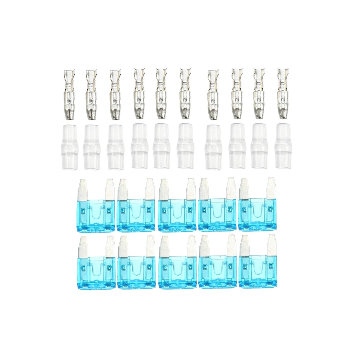 32V Mini Fuse Tap Adapter Kit  15A Blade Fuses for Cars & Boats