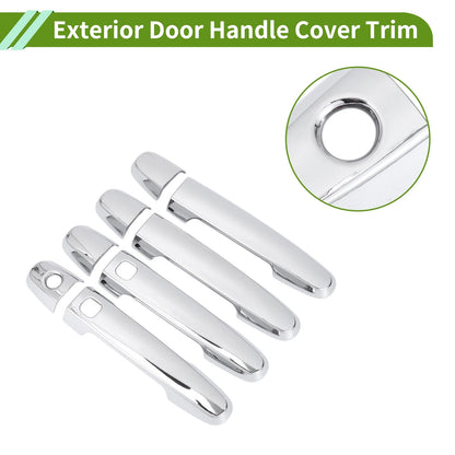Exterior Door Handle Cover Trim for Toyota Corolla (2010–2013) Silver ABS