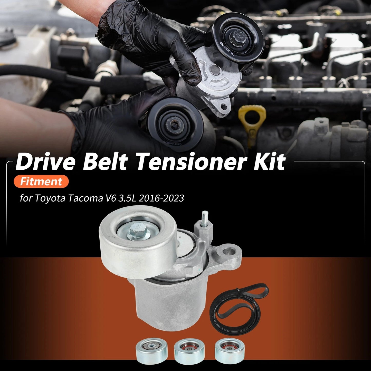 Set of 1 Drive Belt Tensioner Kit for Toyota Tacoma V6 3.5L (2016–2023) No. 9091602571