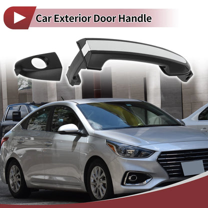 Door Handle Grip for Hyundai Santa Fe (2013–2018) No. 826512B010 Black Silver Tone