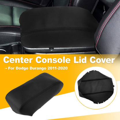 Leather Center Console Lid Armrest Cover for Dodge Durango (2011–2020)