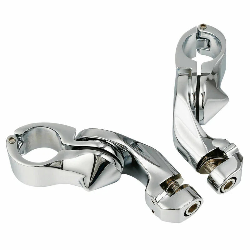 1 1/4" Adjustable Short Angle Highway Footpeg Mount for Harley
