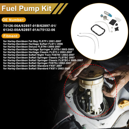 Fuel Pump for Harley-Davidson Fat Boy FLSTF-I (2001–2007) Replaces 75126-06A