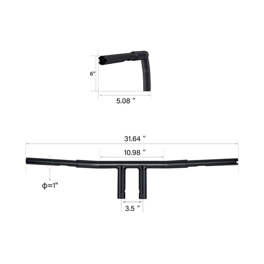 1-1/4" T-Bar Handlebar for Harley Sportster