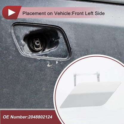 Front Left Washer Nozzle Cover for Mercedes-Benz C350 (2008-2014) White