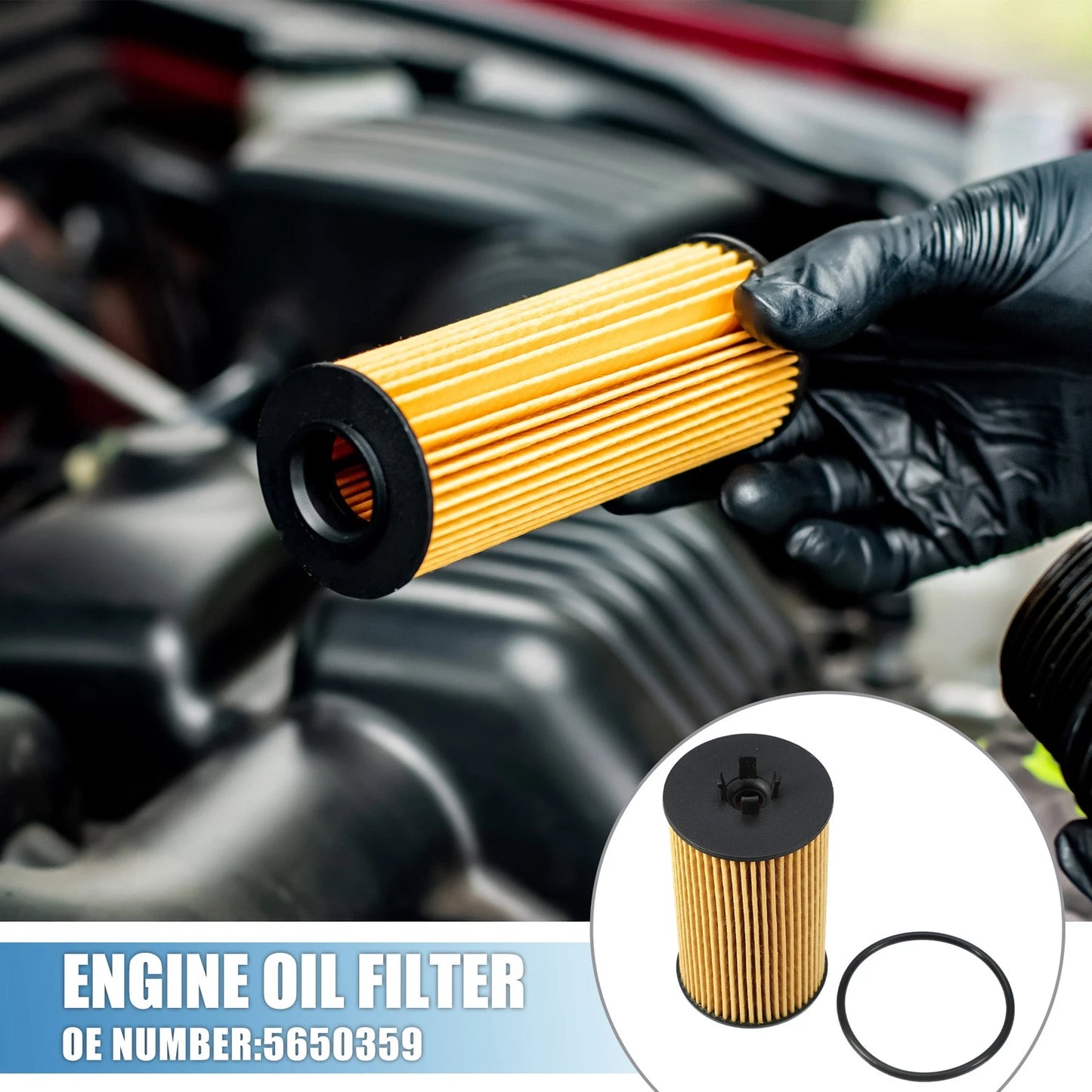 Engine Oil Filter No. 5650359 with O Ring for Chevrolet Aveo 1.6L (2004–2011)