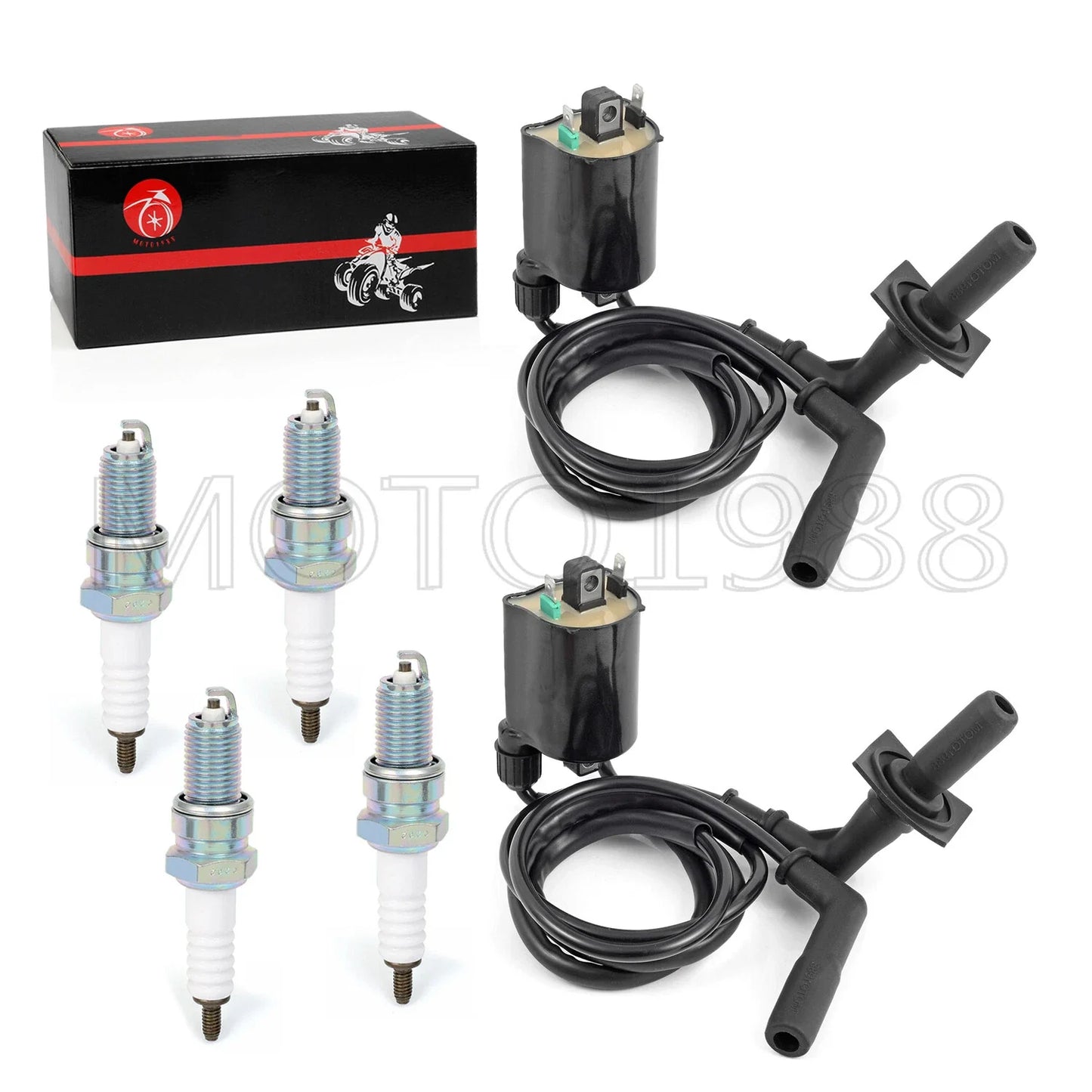 Ignition Coil Spark Plug Cap Set for Honda Shadow Aero 1100 (1998–2002)