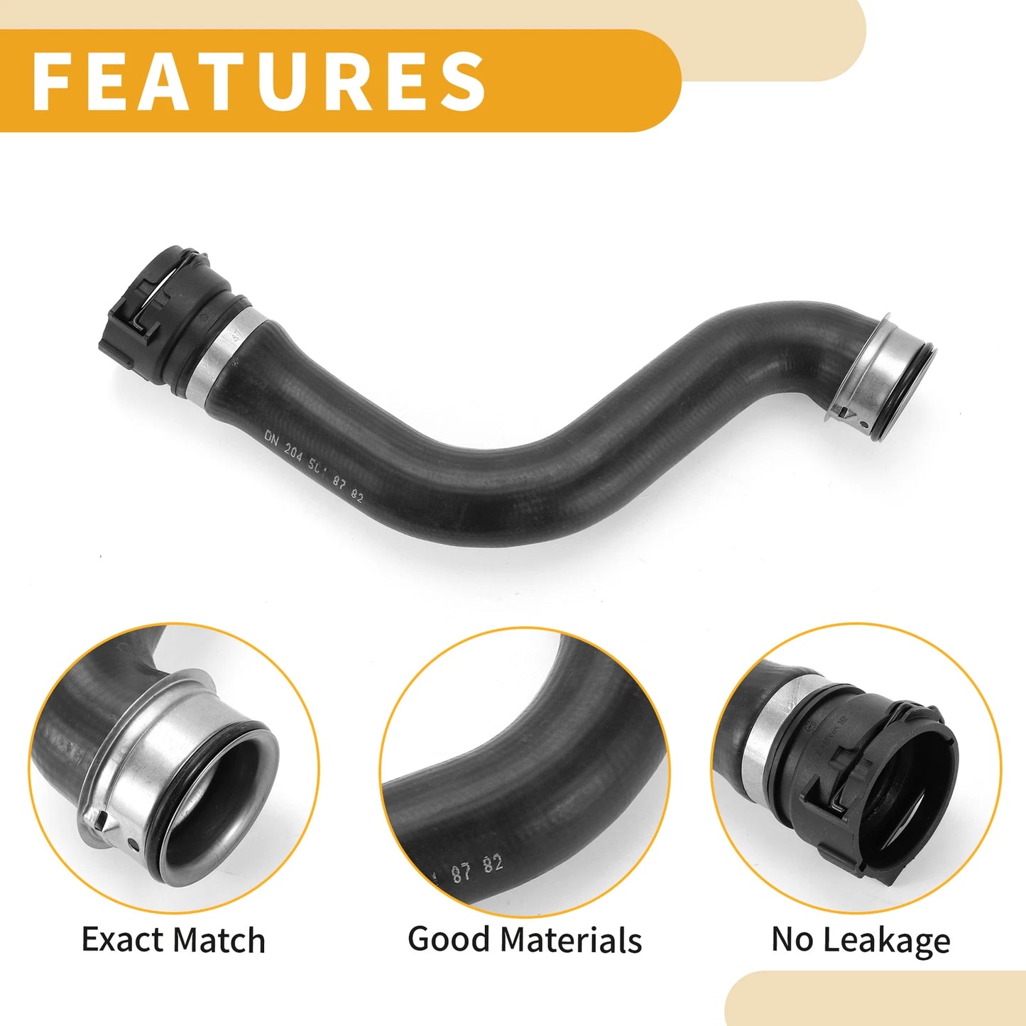 Radiator Hose for Mercedes-Benz C-Class E-Class GLK-Class (No.A2045018782) Rubber