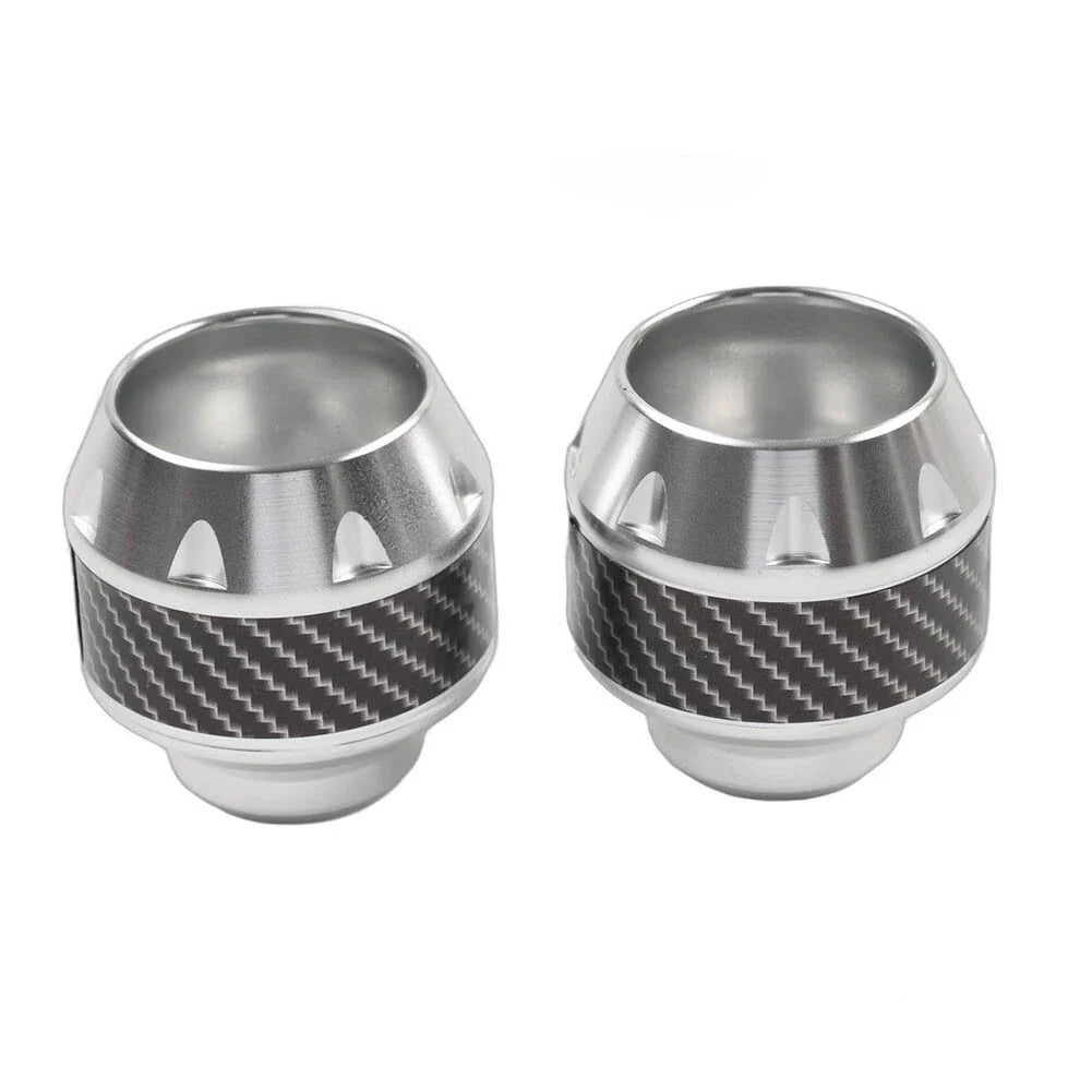 Silver Front Fork Frame Sliders for Motorcycle Crash Protection