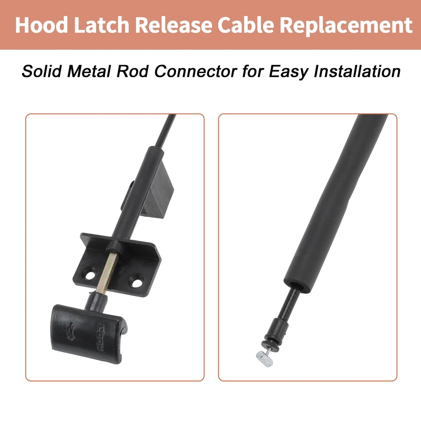 Hood Latch Release Cable for Jeep Cherokee (1997–2001) 55235493AE 55235483AD