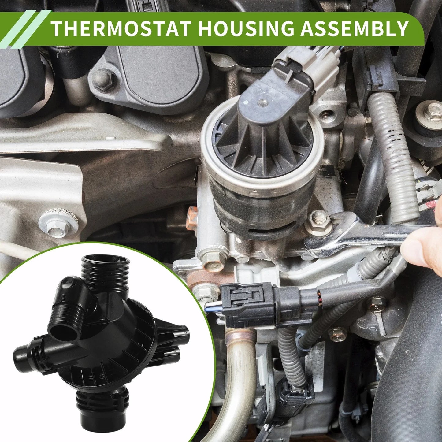 Engine Coolant Thermostat Housing Assembly for BMW F25 X3 (2010-2012)
