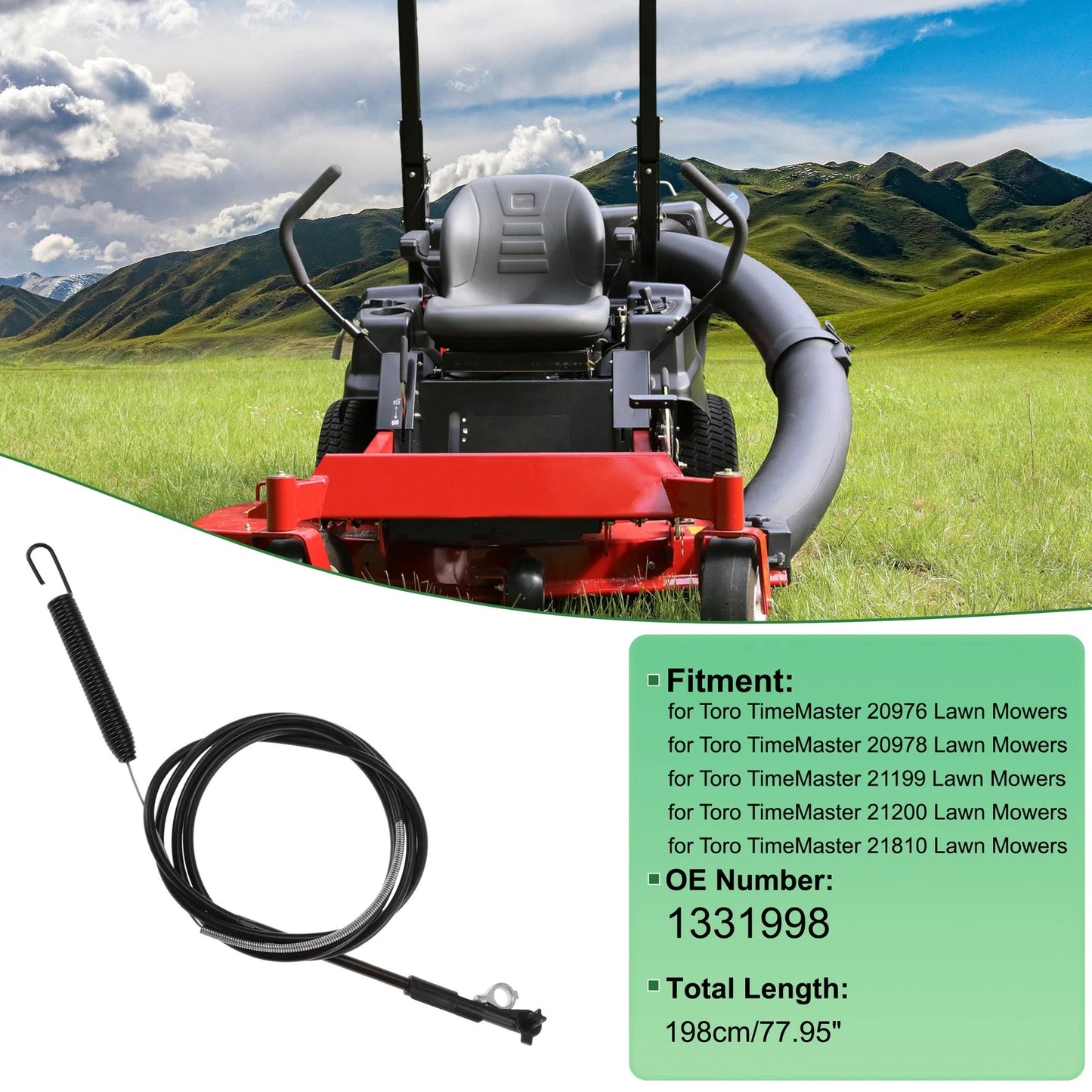 Brake Cable for Toro TimeMaster (20976, 1331998)