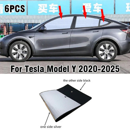 Sunshade / 6pcs / Side Window Privacy Sunshade for Tesla Model Y (2020–2025)