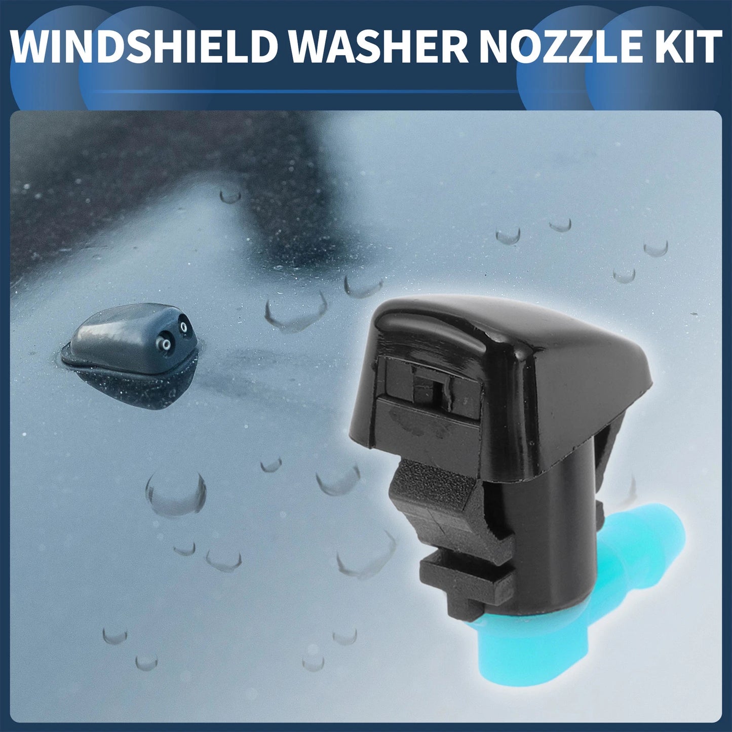 Set of 2 Front Windshield Washer Nozzles No.25823360 for Chevrolet Traverse (2018–2023)