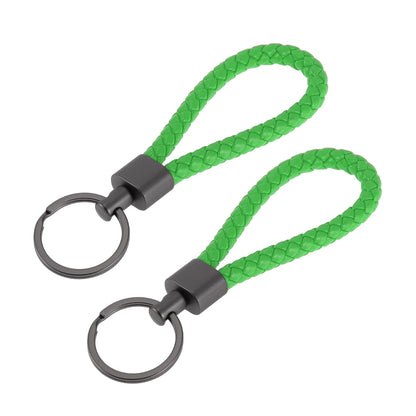 Car Keychain with Ring for Home and Car Keys (Leather)